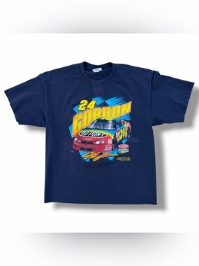 Vintage 1998 NASCAR Chase Authentics Jeff Gordon T-Shirt Blue Size XXL Nutmeg